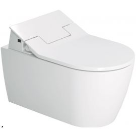 Duravit DuraStyle SensoWash Rimless Wall-Mounted Toilet with Horizontal Outlet (90°), with Soft Close Seat, QR, White (631001002004300) | Duravit | prof.lv Viss Online