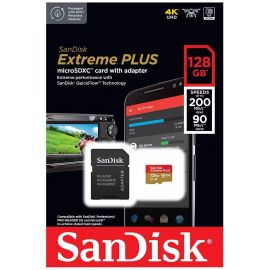 Micro SD-карта памяти SanDisk SDSQXBD 200 МБ/с с адаптером SD, красно-золотая | Карты памяти | prof.lv Viss Online