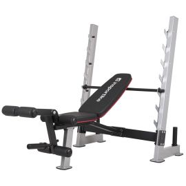 Insportline Hero B130 Training Bench with Weight Bar Stand Red/Black/Silver (20956) | Insportline | prof.lv Viss Online
