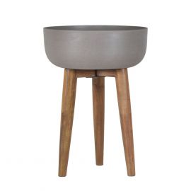 Home4You Flower Pot with Legs Sandstone D36.5xH47.5, Grey (72513) | Flower pots | prof.lv Viss Online