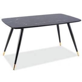 Стол Cyryl I из стекла 140x80 см, черный | Кухонные столы | prof.lv Viss Online