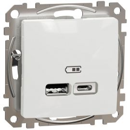 Zemapmetuma Datu Ligzda Schneider Electric Sedna Design USB A+C, 2,4A,