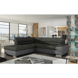 Eltap Verso Sawana/Soft Corner Pull-Out Sofa 63x266x83cm, Black (V10) | Corner couches | prof.lv Viss Online