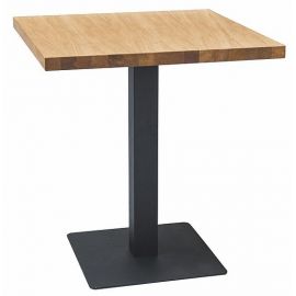 Signal Pure Oak Coffee Table 80x80cm, Oak/Black (PUROLAMD80) | Kitchen tables | prof.lv Viss Online