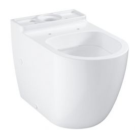 Grohe BauCeramic Rimless Free-Standing Toilet Bowl Bottom With Universal Outlet, With SC Seat, White (KK BAU RIML SP) | Toilet bowls | prof.lv Viss Online