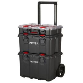 Keter Stack'N'Roll Tool Box Set on Wheels, Without Tools (30210365) | Toolboxes | prof.lv Viss Online
