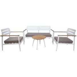 Комплект мебели Home4You Firenze белый/серый (K77695) | Комплекты садовой мебели | prof.lv Viss Online