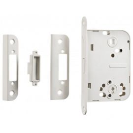 Valnes Door Lock with Magnetic Latch, White (VAL2014MAGNET_W) | Door fittings | prof.lv Viss Online