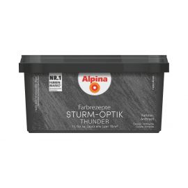 Alpina Color Recipes Storm-Optic Effect Paint Metallic Shimmering Effect, Anthracite, 1l (539902) | Paints, varnish, wood oils | prof.lv Viss Online
