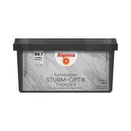 Alpina Color Recipes Storm-Optic Effect Paint Metallic Shimmer, Silver, 1l (539903) | Indoor paint | prof.lv Viss Online
