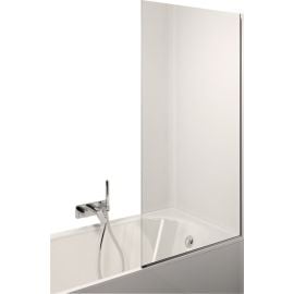 Стеклянная стена для ванны Noris 90NOR прямоугольная 90x150 см прозрачная белая | Стенки для ванны | prof.lv Viss Online