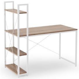 Halmar Narvik Writing Desk 64x120x120cm, White/Oak | Halmar | prof.lv Viss Online