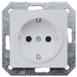 Siemens Delta I-System Earth Contact Socket Outlet 1-way, With Earth, Silver (5UB1934) | Siemens | prof.lv Viss Online