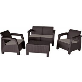 Keter Bahamas Garden Furniture Set Brown | Outdoor furniture sets | prof.lv Viss Online