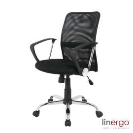 Линерго Аполло Эрго Офисное кресло, Черное | Офисные стулья | prof.lv Viss Online