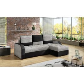 Stūra Dīvāns Izlaižams Eltap Aris Berlin/Soft 150x250x90cm Pelēks/Melns (As07) | Izvelkamie dīvāni | prof.lv Viss Online