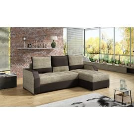 Stūra Dīvāns Izlaižams Eltap Aris Berlin/Soft 150x250x90cm Bēšs/Brūns (As12) | Izvelkamie dīvāni | prof.lv Viss Online