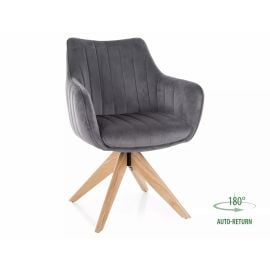 Virtuves Krēsls Signal Azalia D Velvet, 63x61x86cm, Pelēks/Ozola (AZALIADVDSZ) | Signal | prof.lv Viss Online