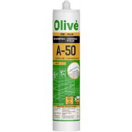 Līme-hermētiķis Olive A-50  290ml, Balts (H2418e0625C05F03) | Силикон, акрил | prof.lv Viss Online