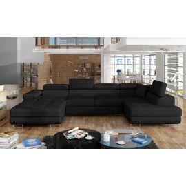 Eltap Rodrigo Kronos Corner Pull-Out Sofa 202x345x90cm, Black (Rod_308) | Corner couches | prof.lv Viss Online