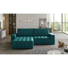 Eltap Bonett MatVelvet Corner Pull-Out Sofa 175x250x92cm, Blue (Bon_09) | Sofas | prof.lv Viss Online