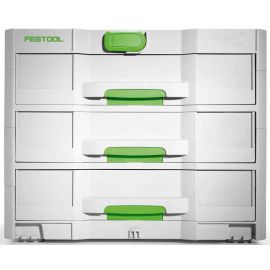 Festool SYS 4 TL-SORT/3 Tool Box With Drawers, Without Tools (200119) | Toolboxes | prof.lv Viss Online