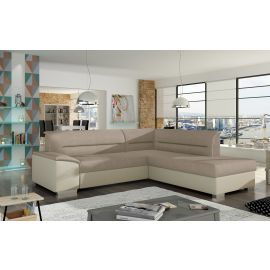 Eltap Verso Jasmine/Soft Corner Pull-Out Sofa 63x266x83cm, Beige (V15) | Corner couches | prof.lv Viss Online