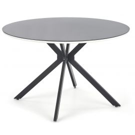 Halmar Avelar Glass Coffee Table 120x120cm, Black/White | Glass tables | prof.lv Viss Online