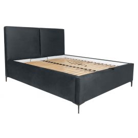 Black Red White Palini Double Bed 160x200cm, Without Mattress, Dark Grey | Beds | prof.lv Viss Online