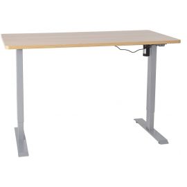 Home4You Ergo Electric Height Adjustable Desk 140x70cm Grey/Maple (K186721) | Height adjustable tables | prof.lv Viss Online