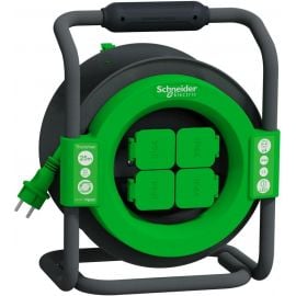 Schneider Electric Thorsman Extension Reel with Grounding 25m, 3x1.5mm², Black/Green (IMT33147) | Extencions | prof.lv Viss Online