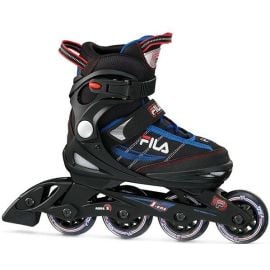 Fila Kids' J-One Black/Blue/Red Inline Skates 28-32 (6827697506979) | Roller skates | prof.lv Viss Online