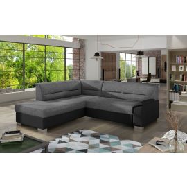 Stūra Dīvāns Izvelkams Eltap Bergen Sawana/Soft 208x250x87cm Kreisais Stūris Pelēks/Melns (BR11) | Izvelkamie dīvāni | prof.lv Viss Online