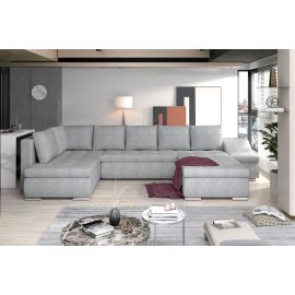 Izlaižams Dīvāns Eltap Giovanni Omega U Veida 200x340x88cm Labais Stūris Pelēks (GI58) | Izvelkamie dīvāni | prof.lv Viss Online