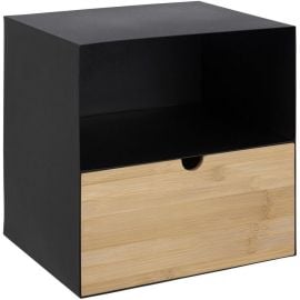 Шкаф для печи Home4You Joliet 25x30x30 см, дуб/черный (AC86996) | Подвесные полки | prof.lv Viss Online