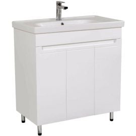 Aqua Rodos Omega Cabinet with Sink Frame 80, White (936OM80) | Sinks with Cabinet | prof.lv Viss Online