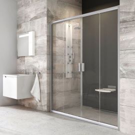 Ravak Blix BLDP4-150cm Shower Door H=190cm Transparent Satin | Shower doors and walls | prof.lv Viss Online