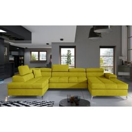 Eltap Eduardo Omega Corner Pull-Out Sofa 60x345x90cm, Yellow (Edr_18) | Living room furniture | prof.lv Viss Online