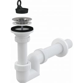 Alca A412 Bathroom Sink Drain Trap 40mm White/Chrome/Black (2101065) | Siphons for sinks | prof.lv Viss Online
