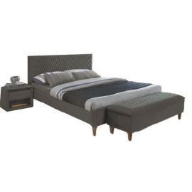 Signal Azure Velvet Double Bed 140x200cm, Without Mattress, Grey | Signal | prof.lv Viss Online