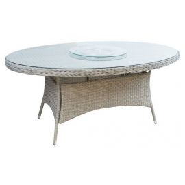 Стол для сада Home4You Ascot 180x120 см, серый | Стеклянные столы | prof.lv Viss Online