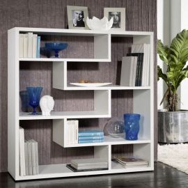 Halmar Qube Shelf, 129.5x43x131cm, White (2010001161370) | Living room furniture | prof.lv Viss Online