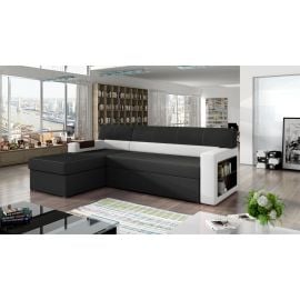 Eltap Rico Sawana/Soft Pull-Out Corner Sofa 55x250x85cm, Black (R29) | Upholstered furniture | prof.lv Viss Online