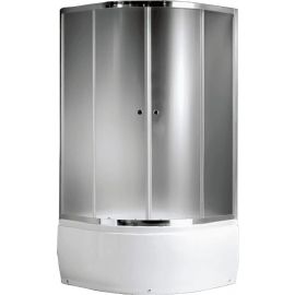 Besk BA-PMD 195x90x90cm Semi-Circular Shower Enclosure Chrome (With Shelf) (4750959039878) | Shower cabines | prof.lv Viss Online