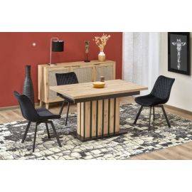 Halmar Lamello Extendable Table 130x80cm, Oak/Black | Kitchen tables | prof.lv Viss Online
