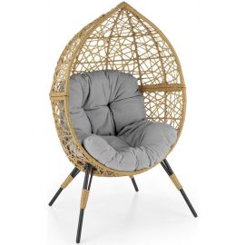 Halmar Oskar Garden Chair 55x91x150cm, Grey/Yellow (V-CH-OSKAR-FOT) | Garden chairs | prof.lv Viss Online
