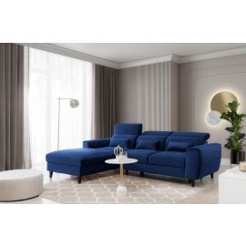 Eltap Foble Velvetmat Corner Pull-Out Sofa 196x267x100cm, Blue (CO-FOB-LT-40VE) | Sofas | prof.lv Viss Online