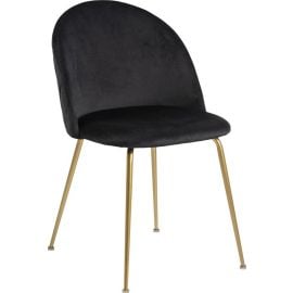 Virtuves Krēsls Home4you Louise Melns/Zelta (AC19698) | Virtuves mēbeles | prof.lv Viss Online