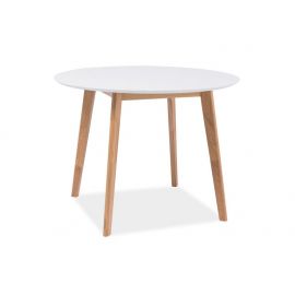Стол для кофе Mosso II, 100x100x75 см, белый, дуб | Signal | prof.lv Viss Online