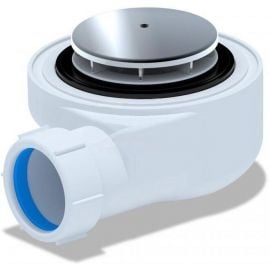 Aniplast Shower Tray Siphon 1 1/2 x 50mm H=53mm White/Chrome (83436) | Shower siphons | prof.lv Viss Online